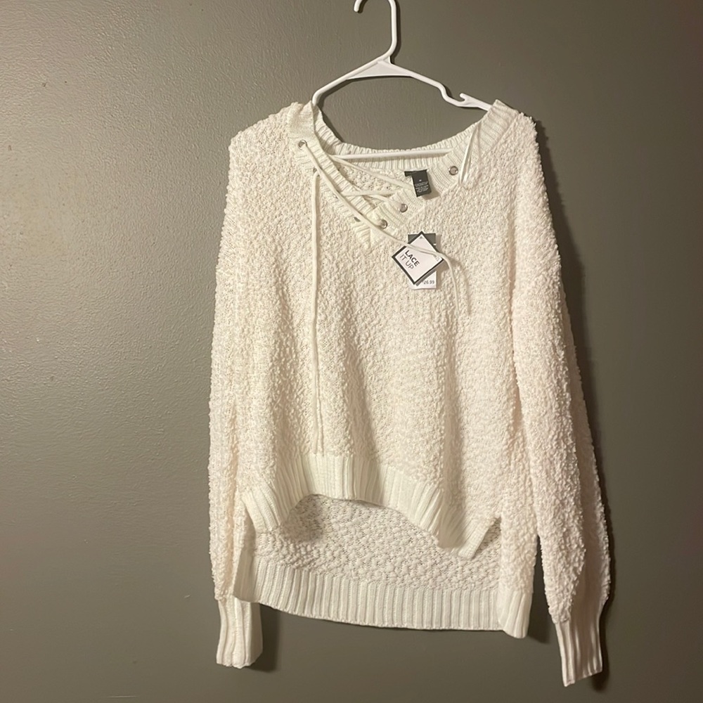 Lace it up Rue21 Sweater